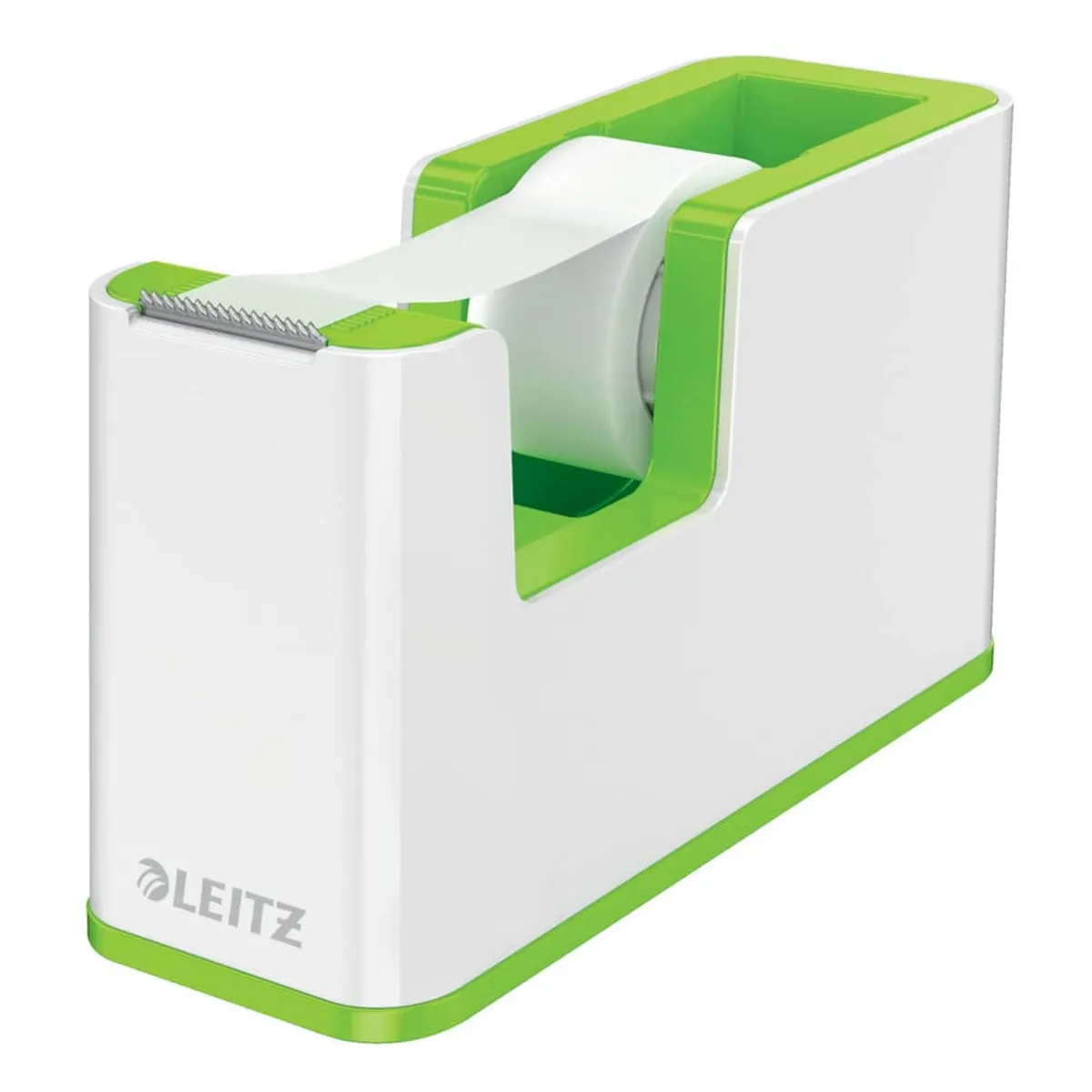 Leitz Klebeband-Abroller WOW Duo Colour - weiß/grün metallic, inkl. Klebefilm