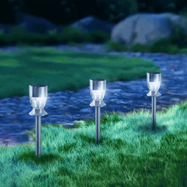 Aigostar LED Solar RGB Außenleuchte, silber