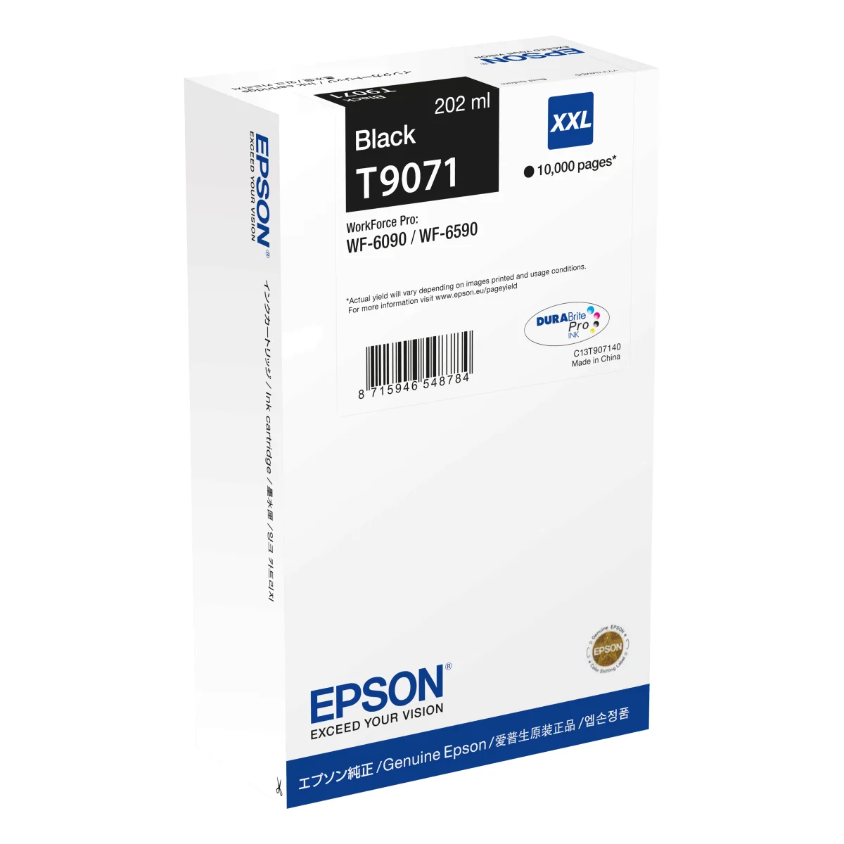 Epson T9071 Druckerpatrone schwarz 202 ml | 10.000 Seiten (C13T90714N)