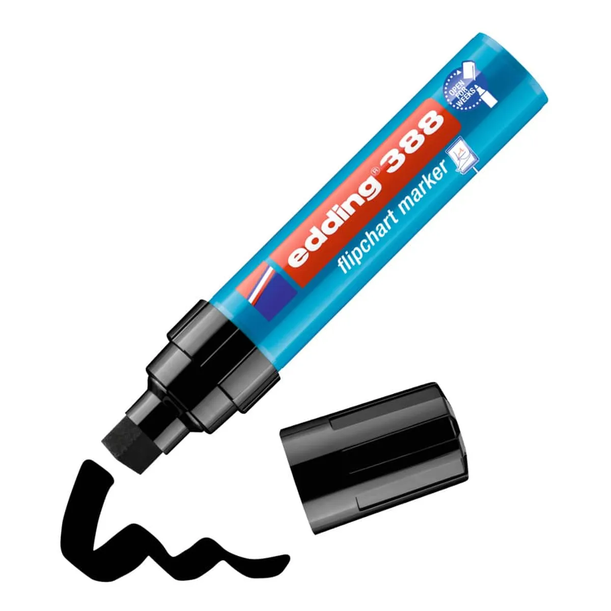 Edding 388 Flipchartmarker - 4 - 12 mm, schwarz
