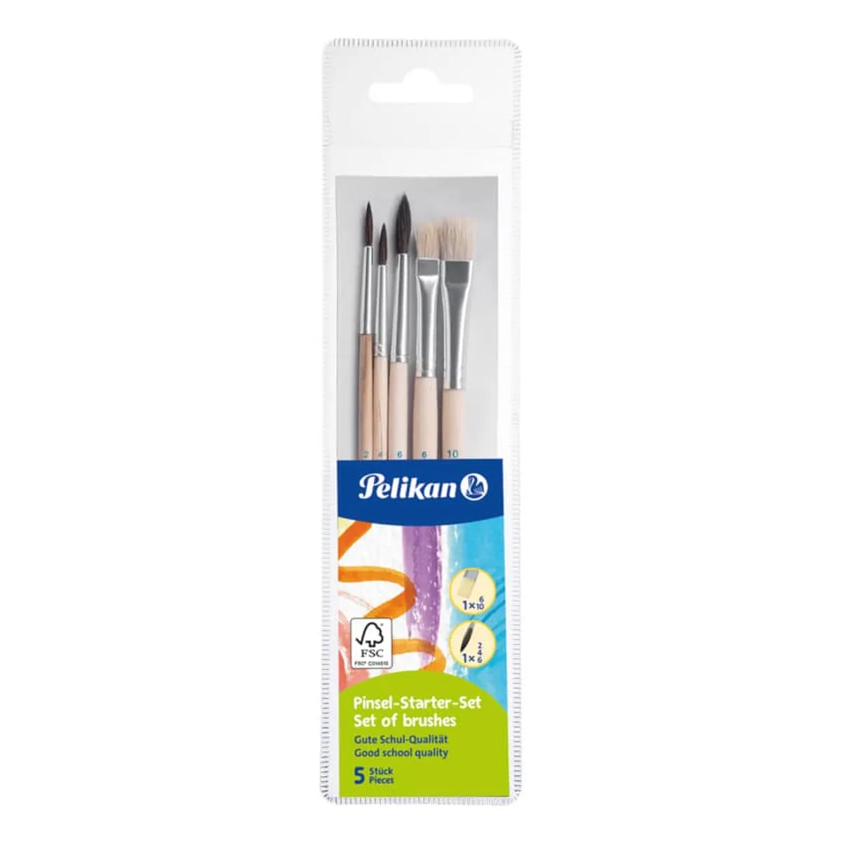 Pelikan Pinsel Starter-Set Pi5/SB, sortiert
