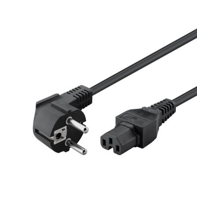 Goobay Stromkabel Netzkabel, 2m, schwarz