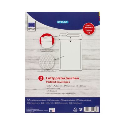 Luftpolstertaschen, Gr.14, haftklebend, 2 Stück
