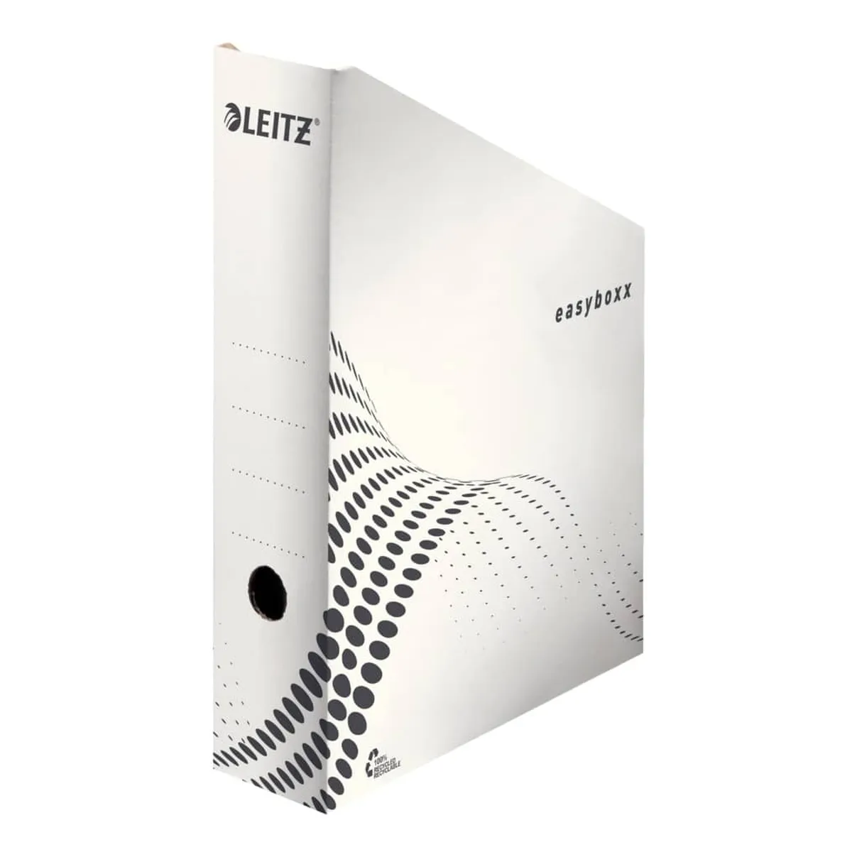 LEITZ Archiv Stehsammler easyboxx - A4, 80 mm, Wellpappe (RC), weiß