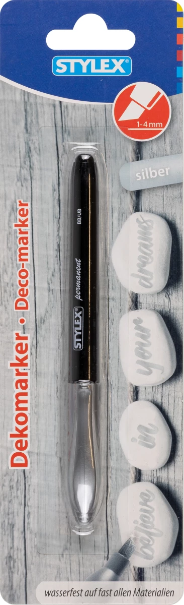 Stylex Permanentmarker, silber, wasserfest