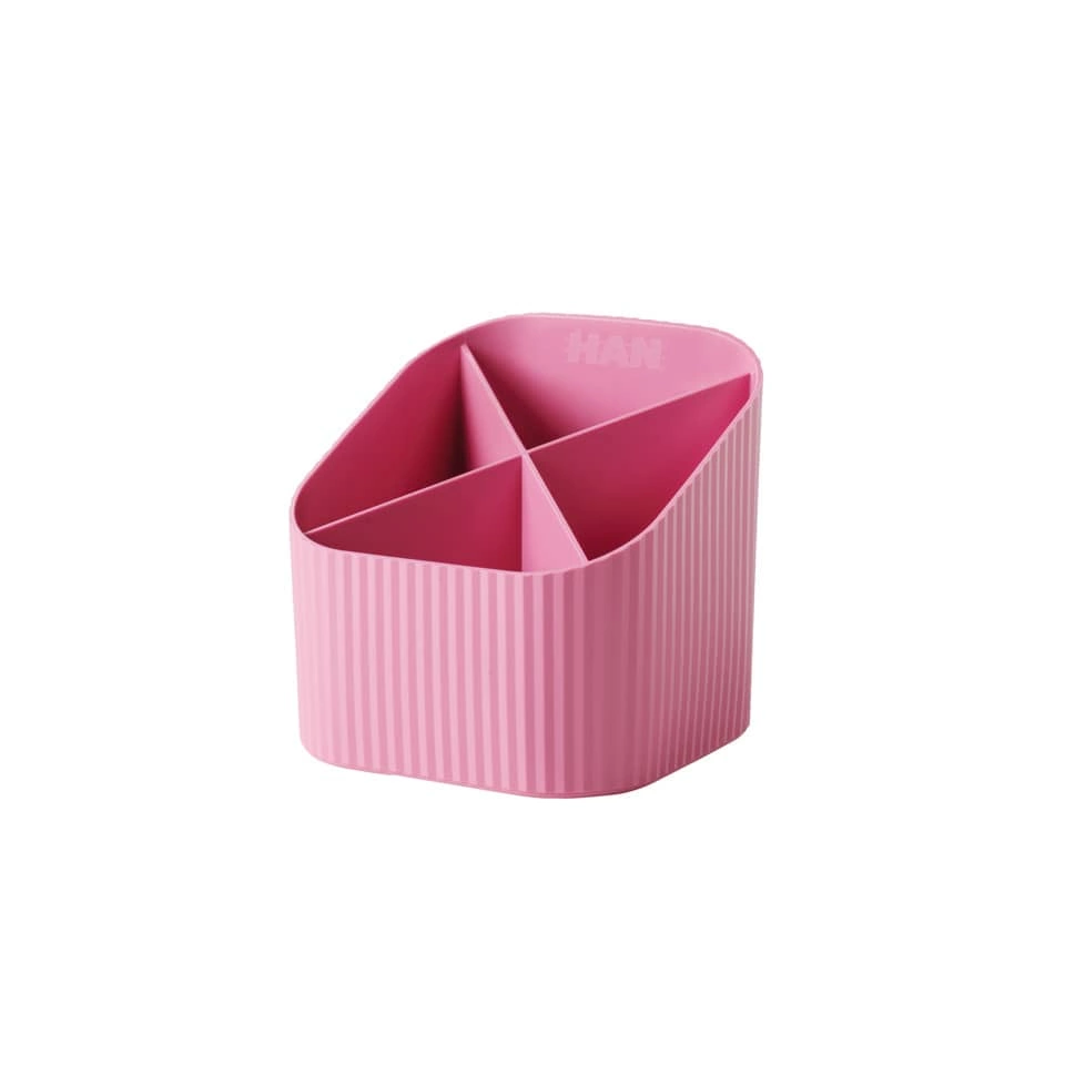 HAN Schreibköcher Re-X-LOOP - 4 Fächer, rosa