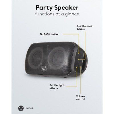 Waveaudio 60W Partylautsprecher 