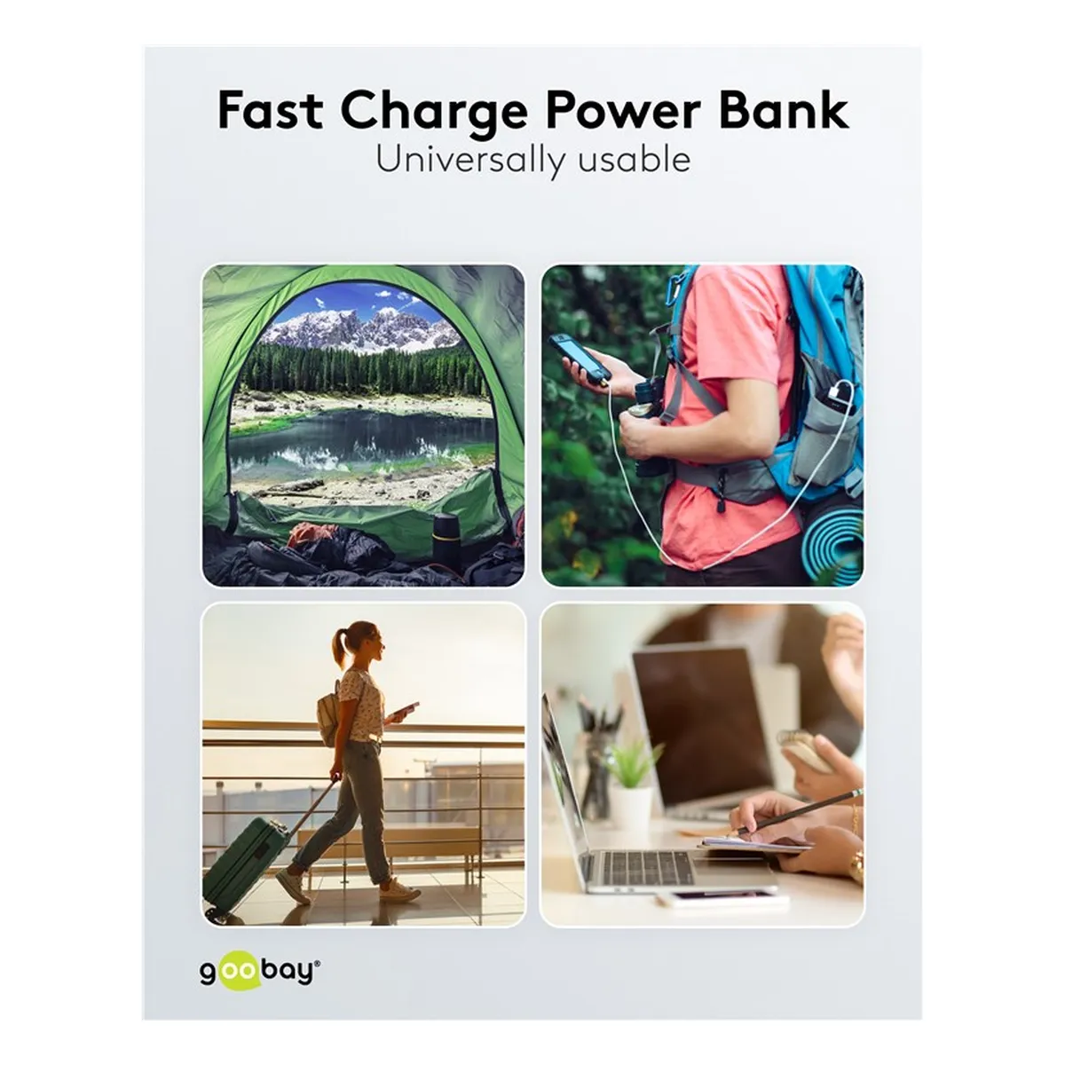Goobay Schnelllade-Powerbank 20.000 mAh (USB-C™ PD, QC 3.0)
