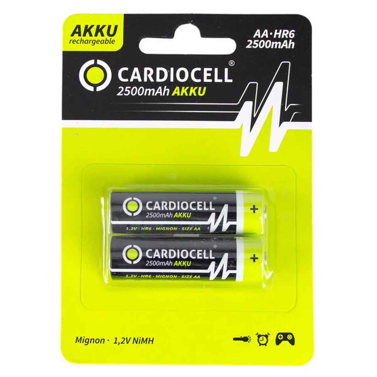 Cardiocell Akkus 'Mignon AA', 1,2V, 2 Stück