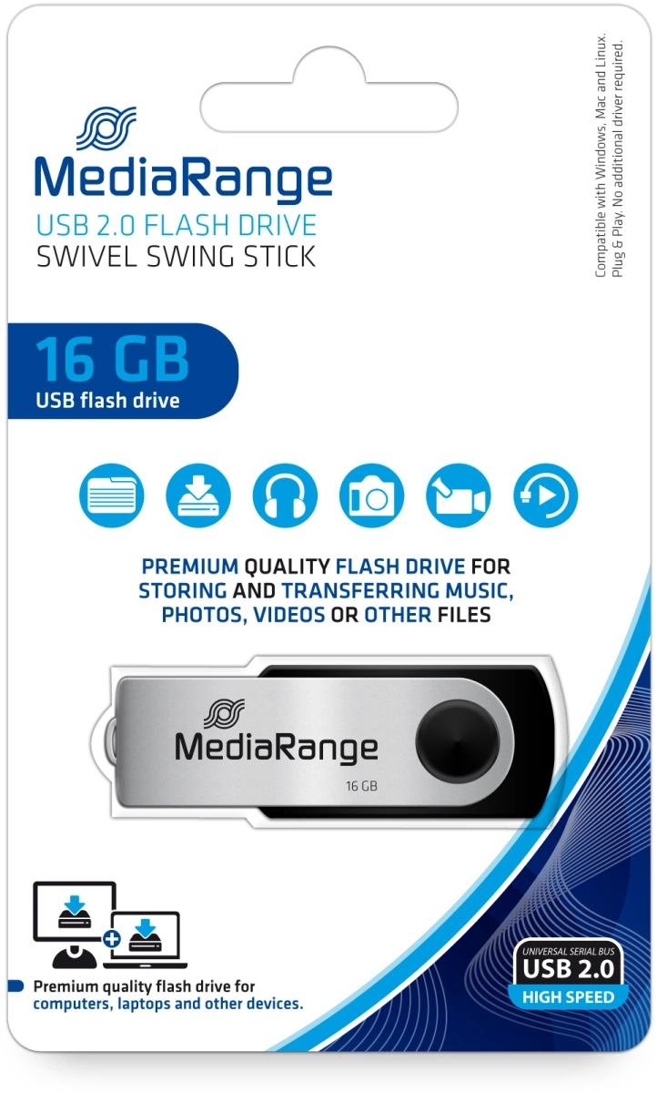 MediaRange USB Speicherstick 2.0 - 16 GB