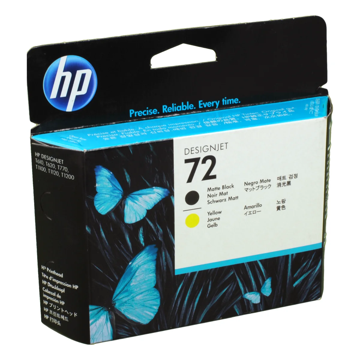 HP Druckkopf C9384A  72  matt schwarz und yellow