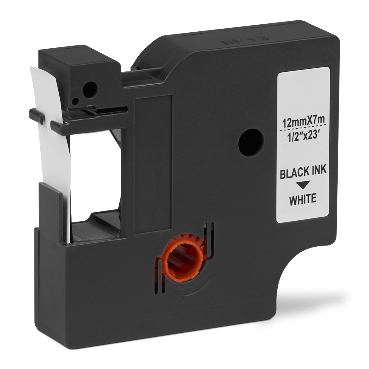 Ersatz-Etiketten S0720530 schwarz auf weiß 12 mm