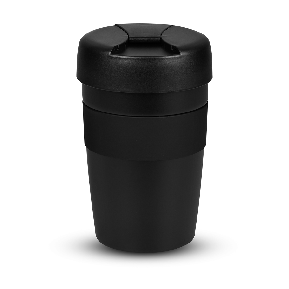 DONAU Thermobecher - 350 ml, Edelstahl, schwarz