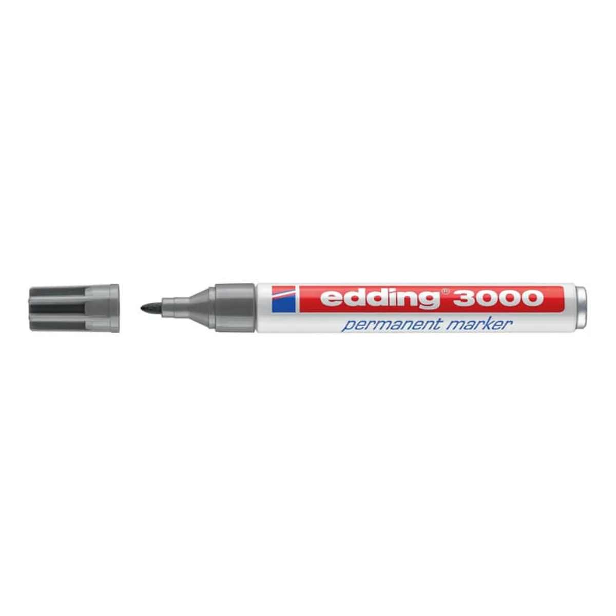 Edding 3000 Permanentmarker - nachfüllbar, 1,5 - 3 mm, grau Edding 3000 Permanentmarker - nachfüllbar, 1,5 - 3 mm, grau