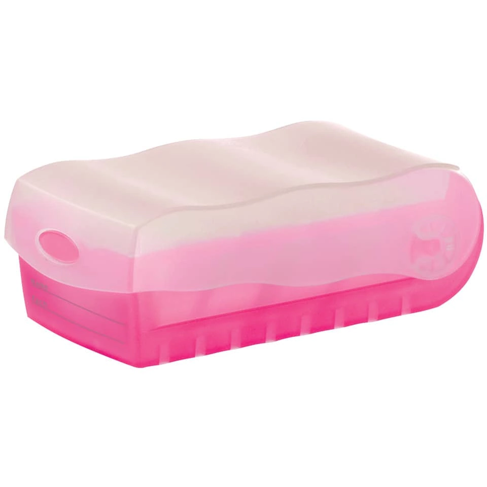 HAN Karteibox CROCO - A7 quer, für 900 Karten,  pink-transluzent