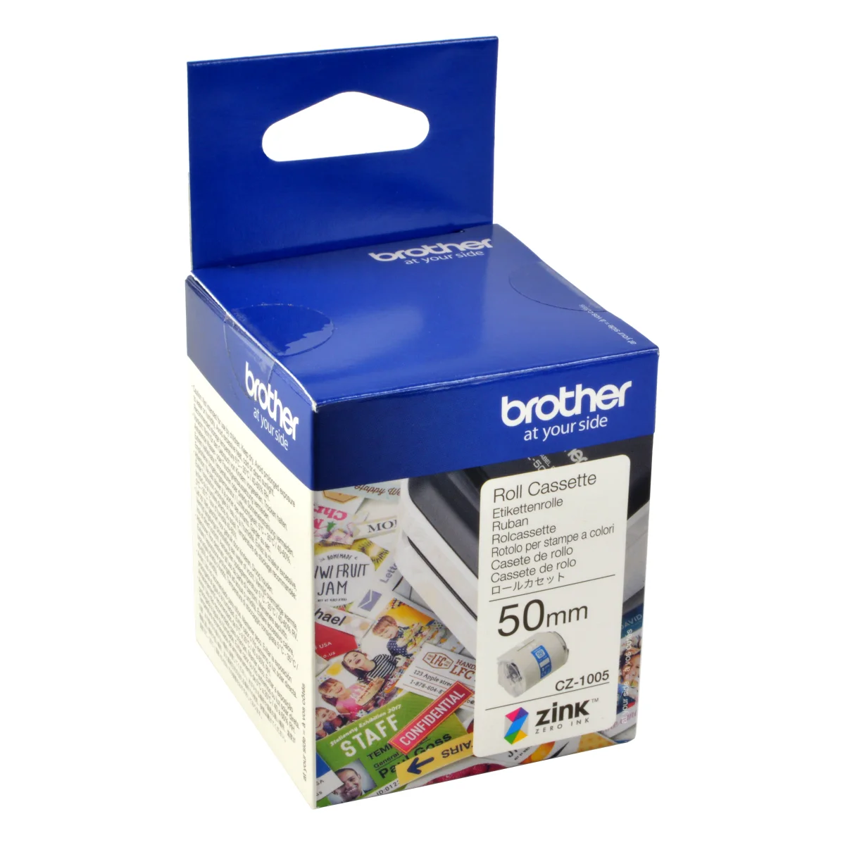 Brother PT Endlosetiketten CZ-1005  weiß  5m x 50mm  1 Rolle