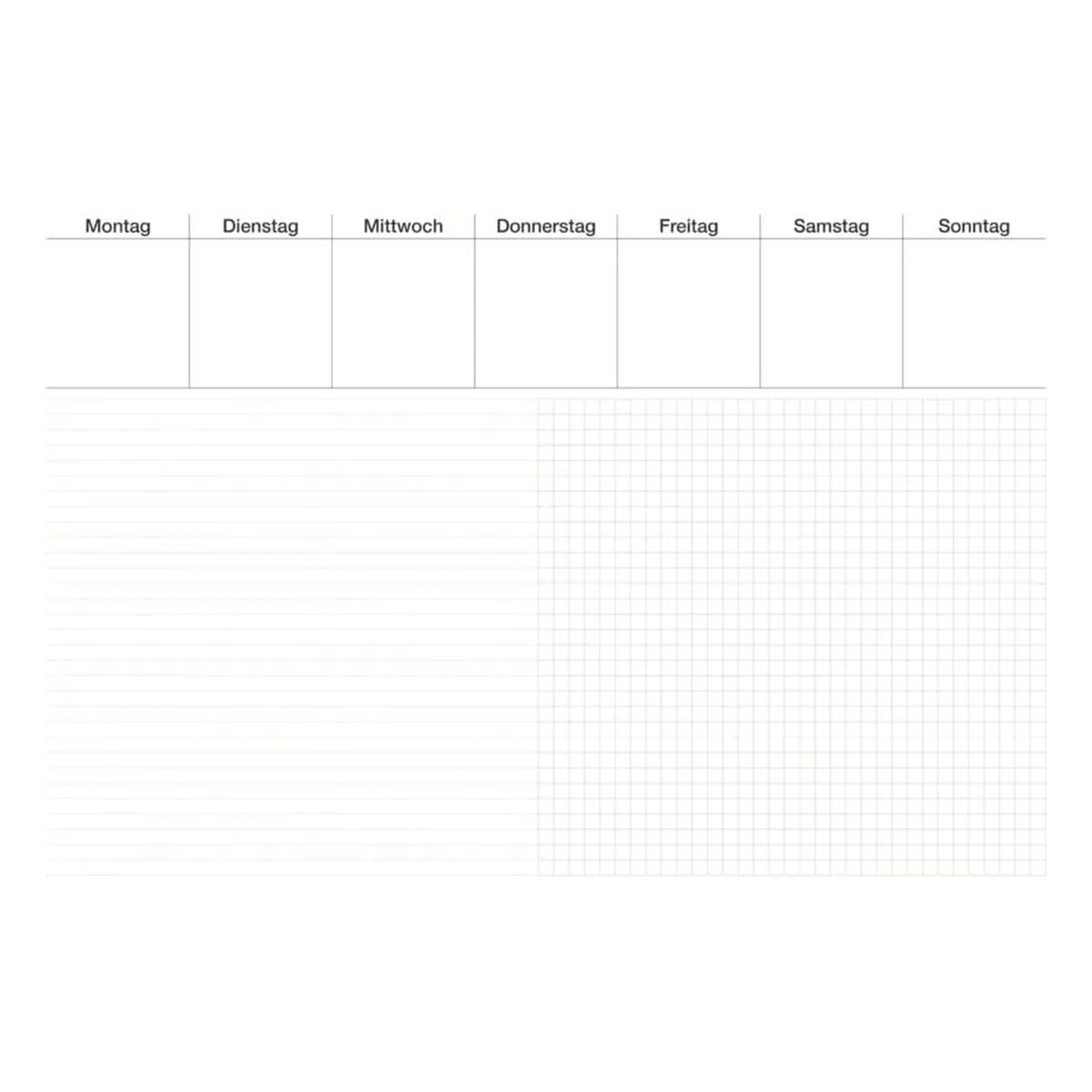RNK Verlag Notiz-Schreibunterlage „Office - Liniert & Kariert“ - 60 x 42 cm, 30 Blatt