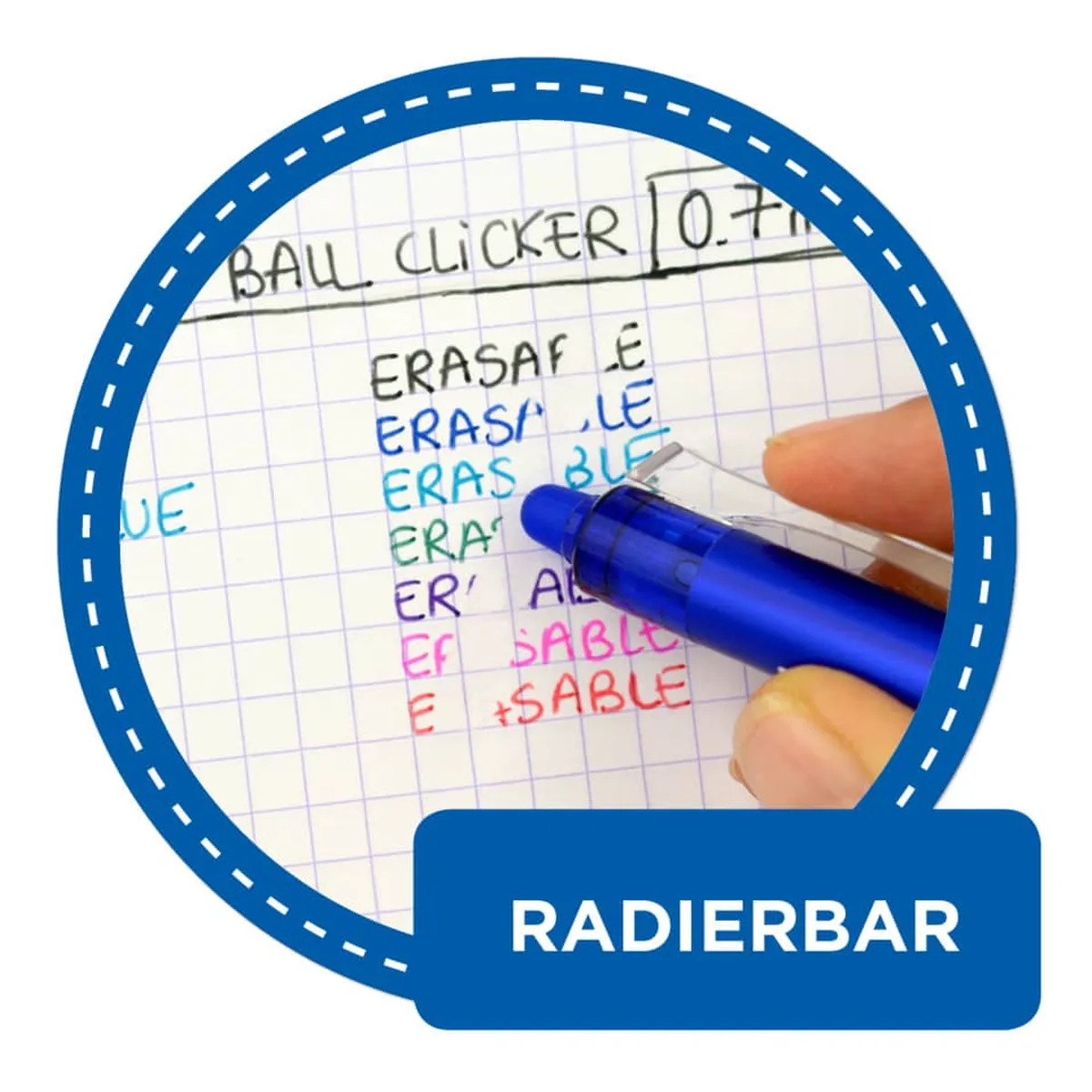 Pilot Tintenroller FriXion Clicker - 0,5 mm, rot, radierbar