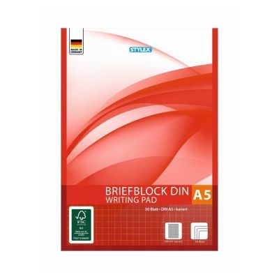 Briefblock, DIN A5, kariert, FSC