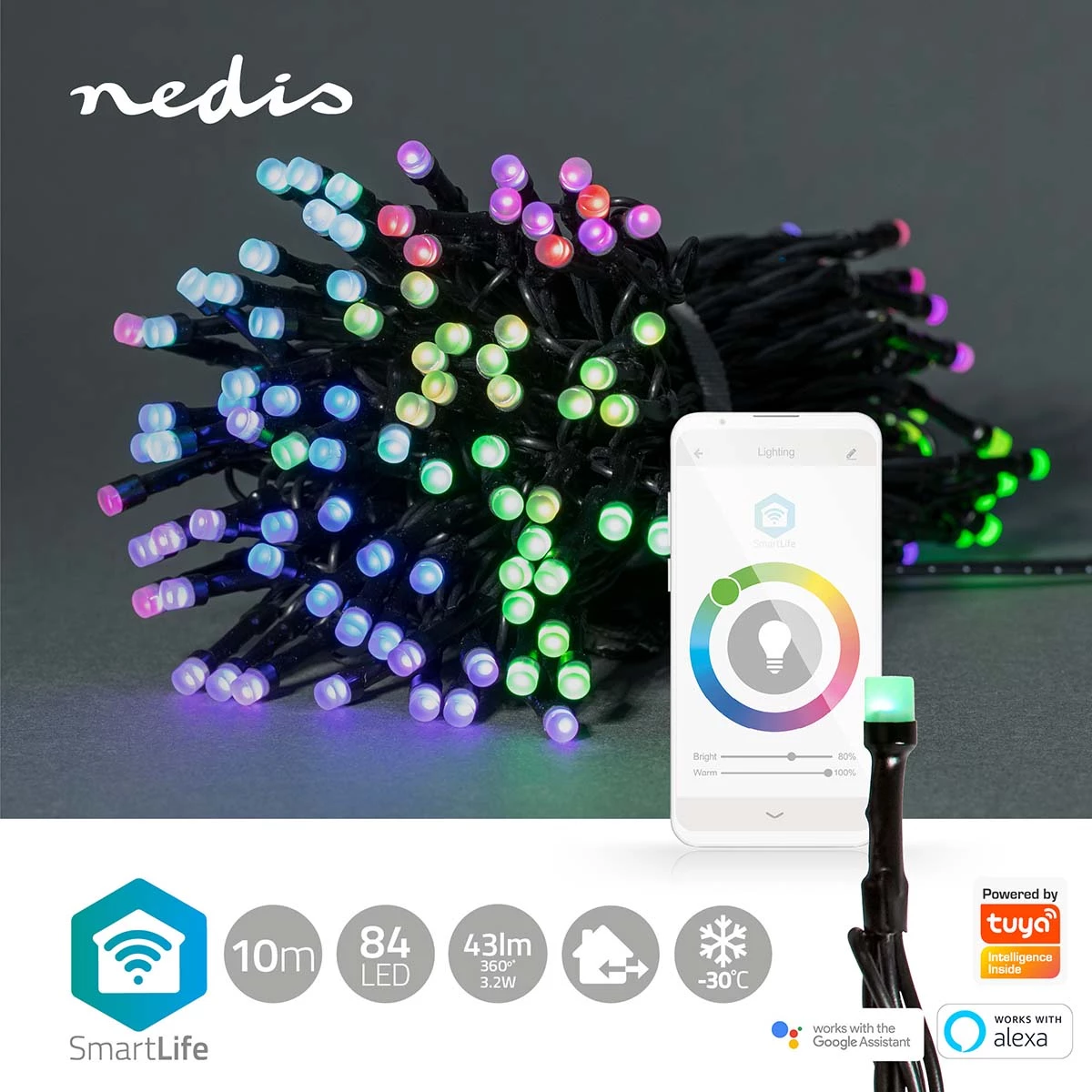 Nedis Smarte LED Lichterkette, 10m Nedis Smarte LED Lichterkette, 10m