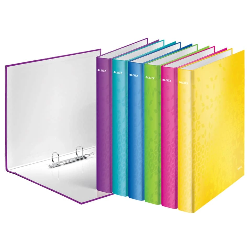 Leitz Ringbuch WOW, A4 maxi, PP, 2 Ringe Ø25 mm, eisblau