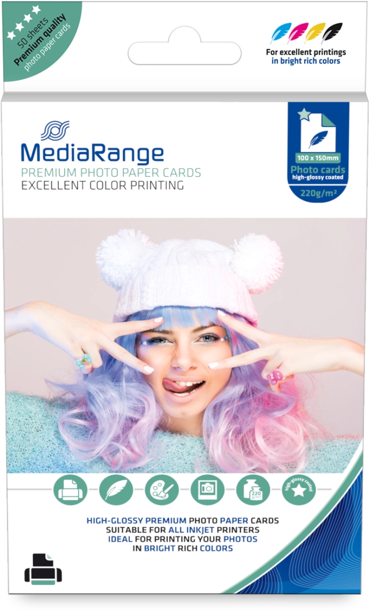 MediaRange Fotocards 10 x 15 cm 50 Blatt 220g.
