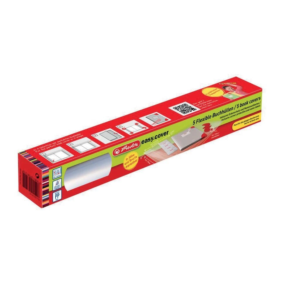 Herlitz Buchschoner - max. 540 x 335 mm, transparent, 5 Stück, anpassbar