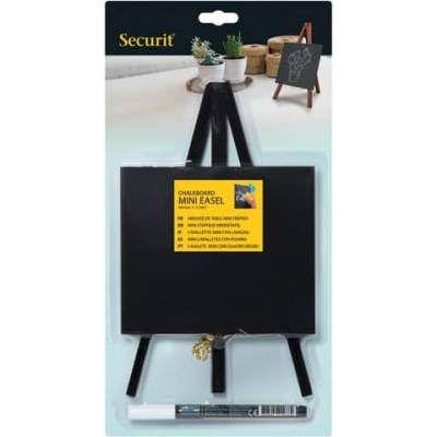 Securit Staffelei klein mit Kreidetafel - schwarz, 15 x 24,4 x 13,5 cm
