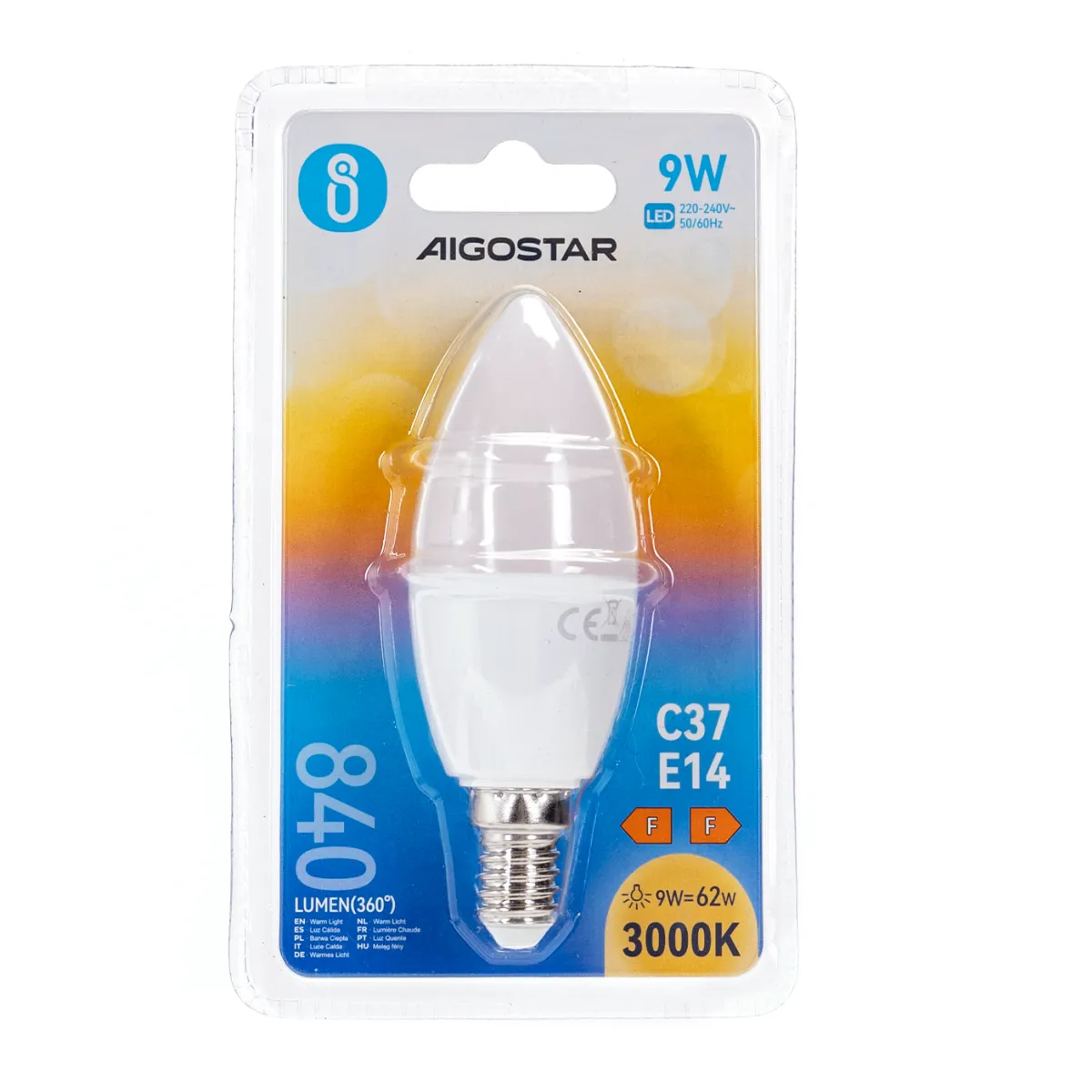 Aigostar LED 'Kerze' E14, 9W