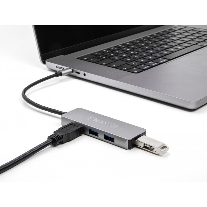 HUB 4Port DeLOCK 4xUSB3.2 Grey