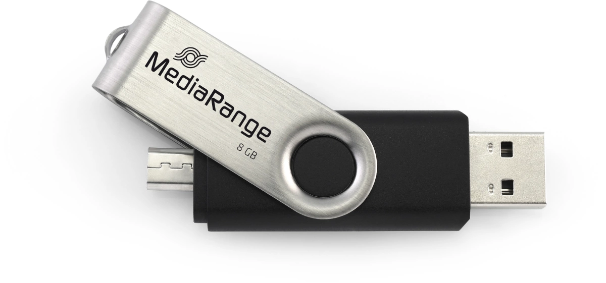 MediaRange USB Kombo-Speicherstick mit Micro USB (OTG) Stecker 8 GB
