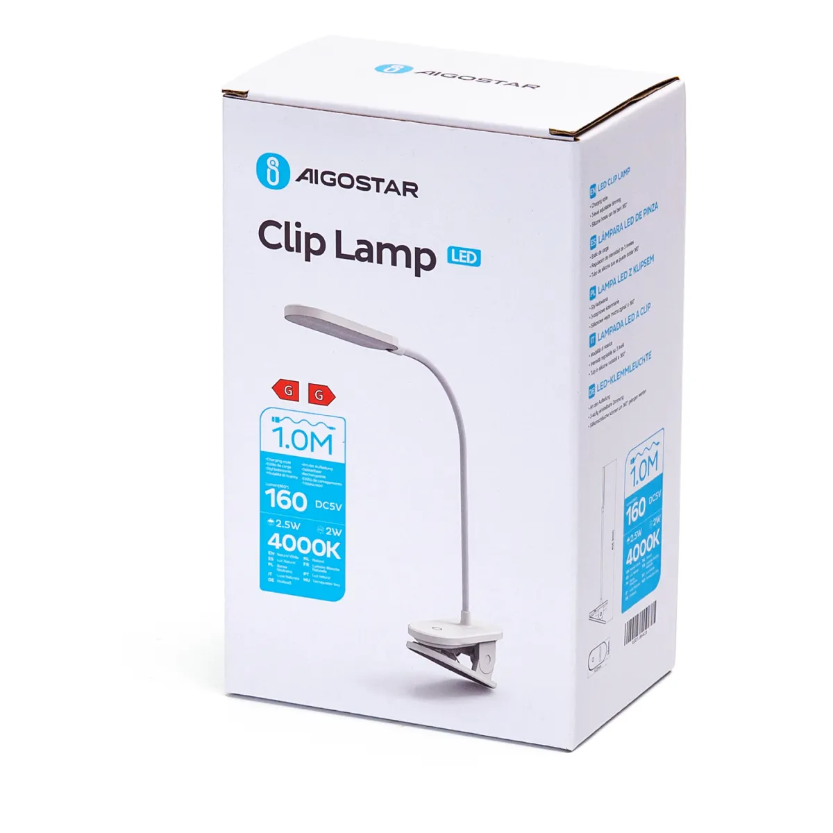 Aigostar LED Lampe mit USB Anschluss, weiß