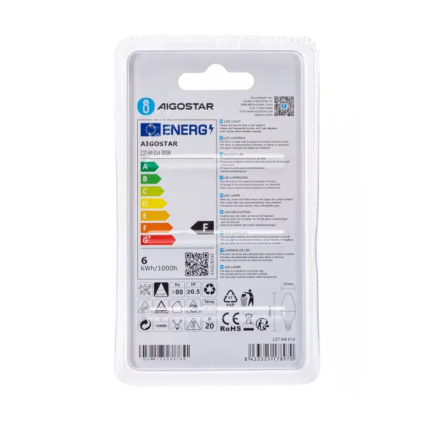 Aigostar LED 'Kerze', 6W, E14
