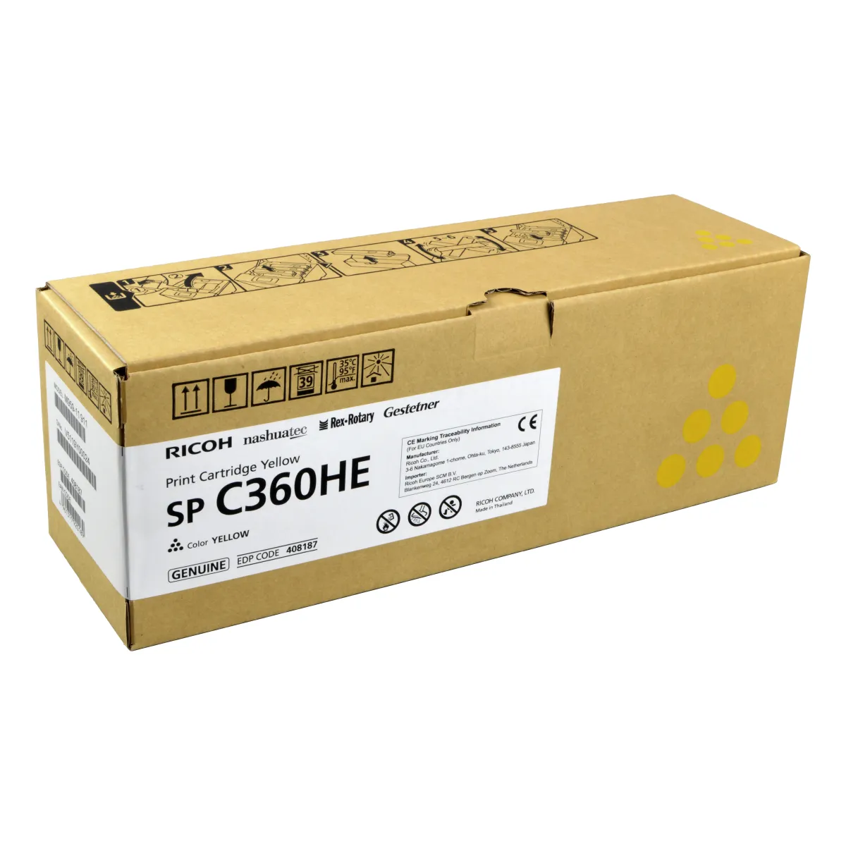 Ricoh SPC360HE Toner gelb 5.000 Seiten (408187) Ricoh SPC360HE Toner gelb 5.000 Seiten (408187)