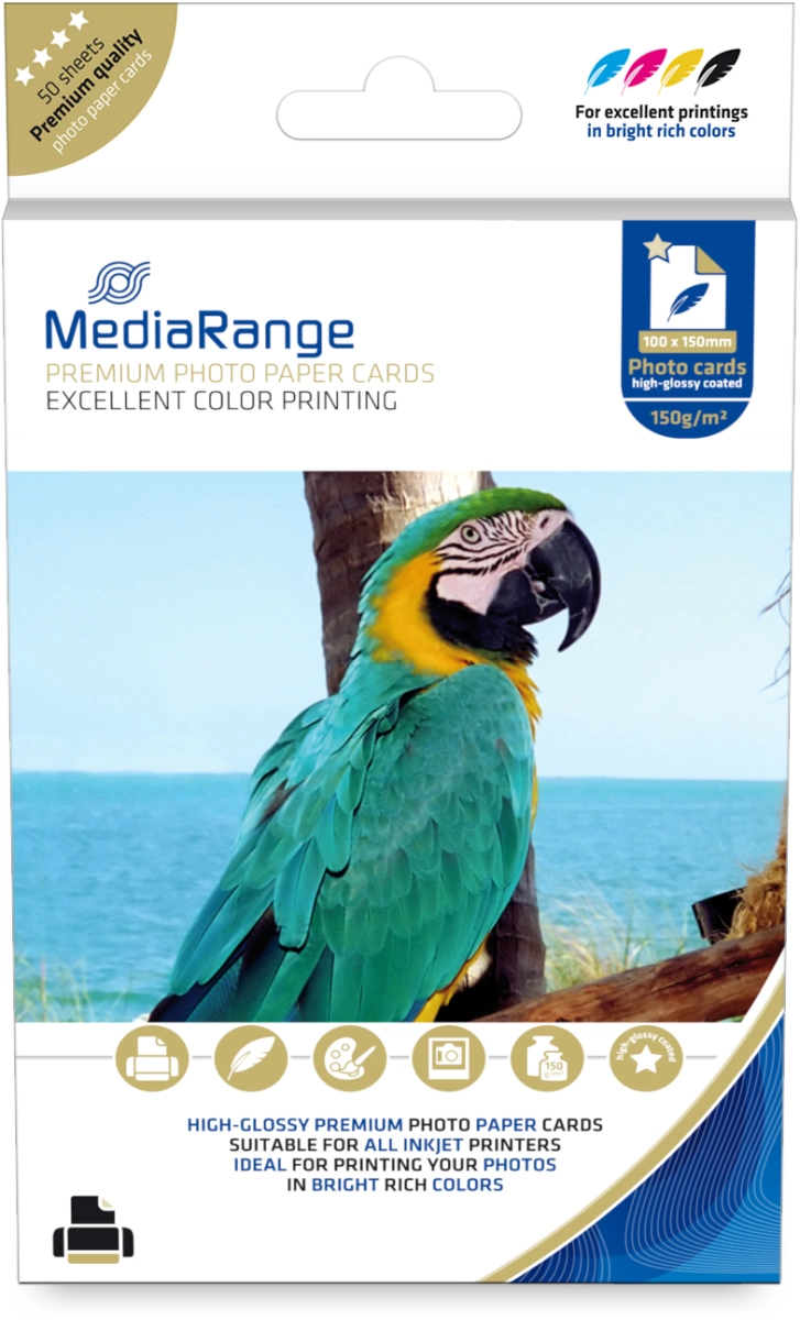 MediaRange Fotocards 10 x 15 cm 50 Blatt 150g.
