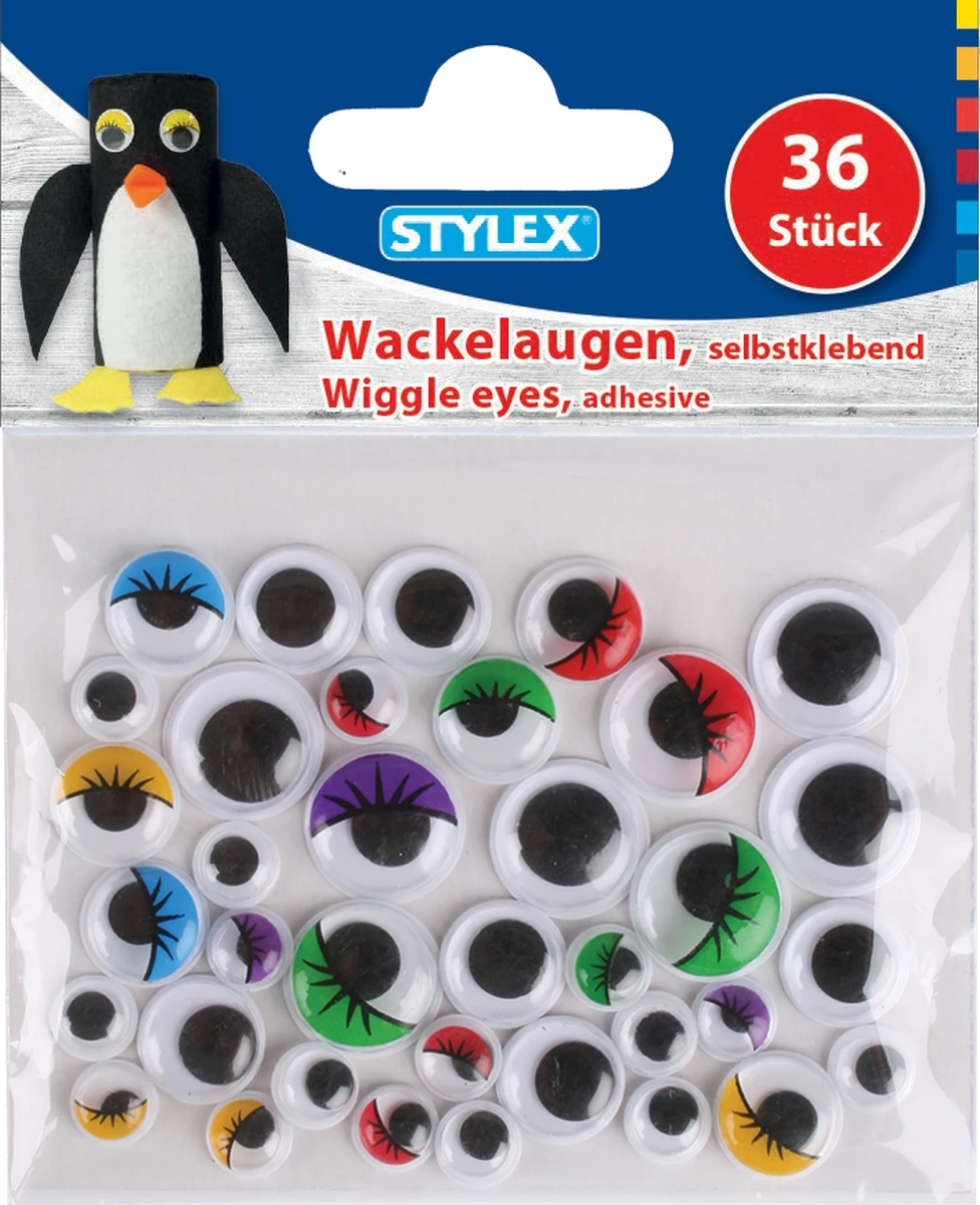 Stylex Wackelaugen, selbstklebend, 36 Stk
