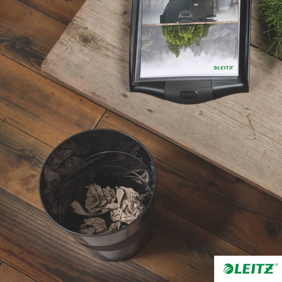 Leitz Papierkorb Recycle - 15l, PP, schwarz