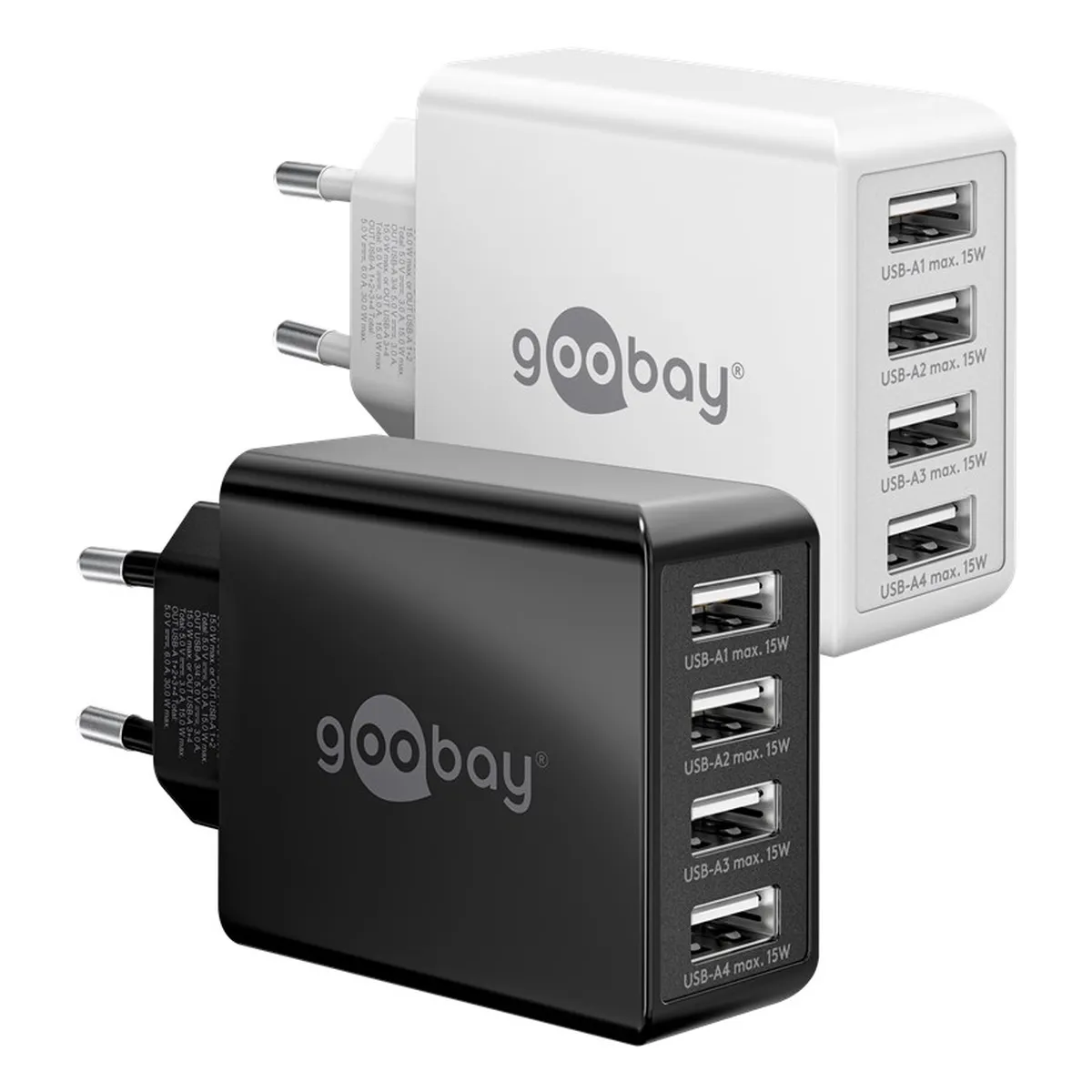Goobay 4-fach USB-Ladegerät (30W) schwarz