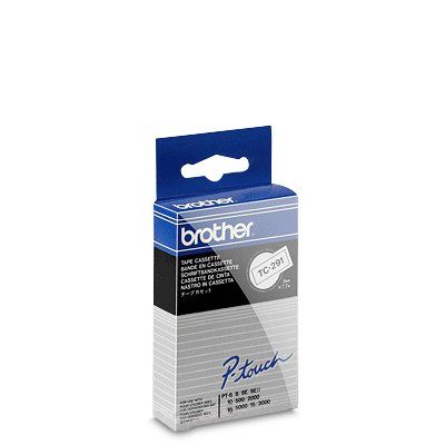 Brother Schriftband 9 mm TC-291 verpackt vor einem weißen Hintergrund