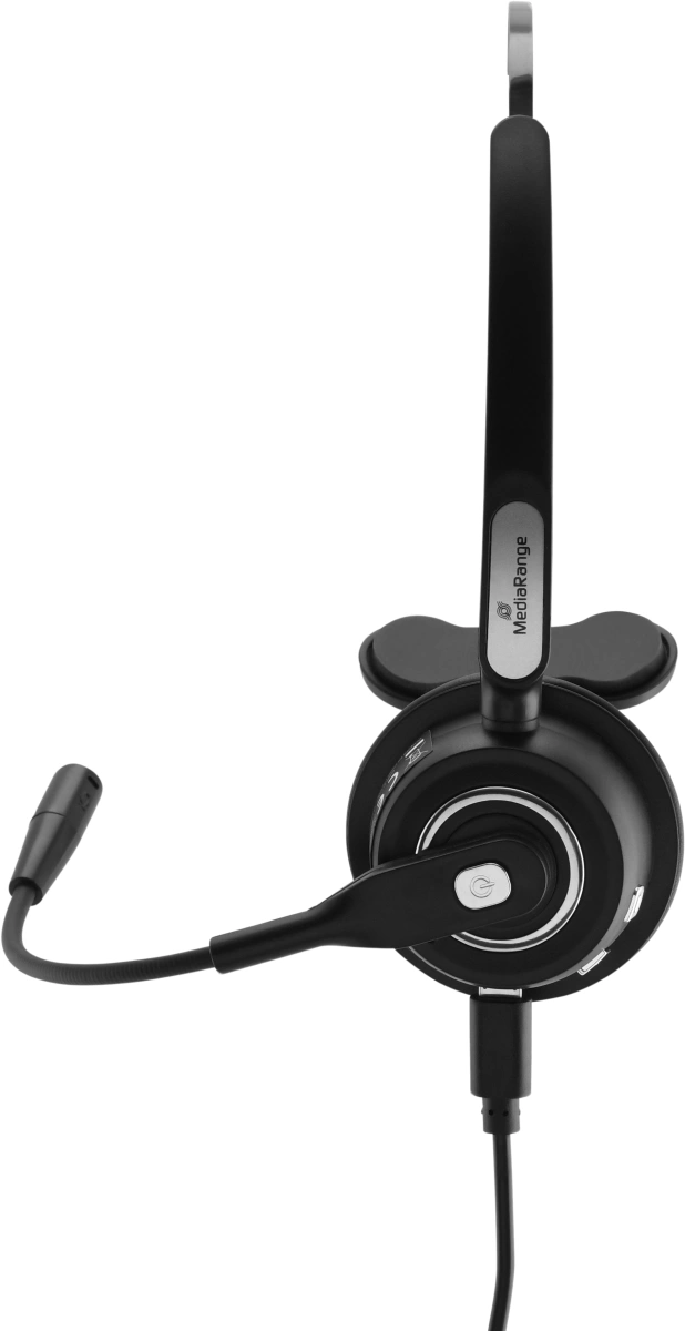 MediaRange kabelloses Mono-Headset mit Mikrofon, 180mAh Akku, schwarz