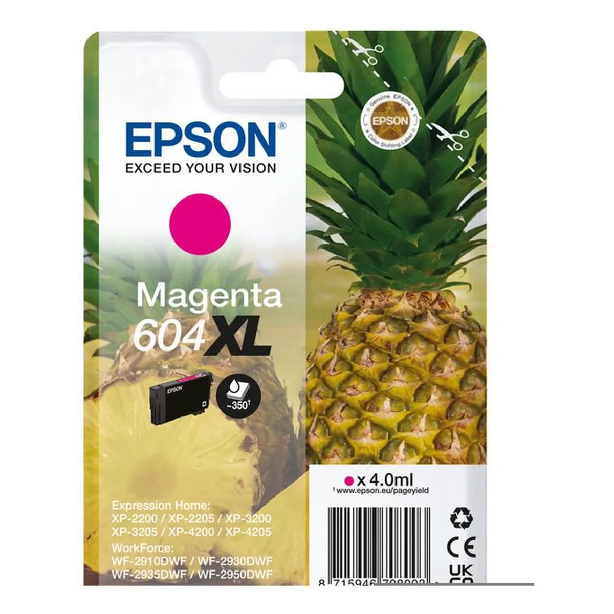 Druckerpatrone Epson 604XL magenta 4 ml | 350 Seiten (C13T10H34010)