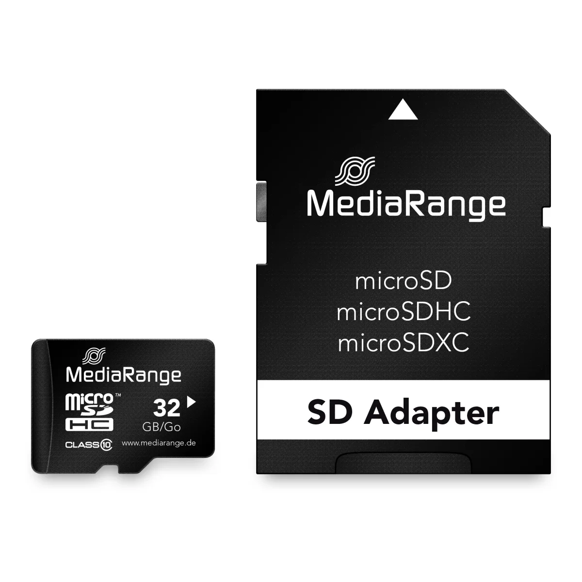 MediaRange Micro SDHC Speicherkarte 32GB Klasse 10 SD-Karten Adapter