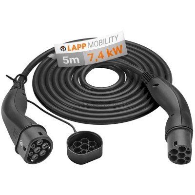 HELIX® Ladekabel Typ 2, bis zu 7,4 kW, 5 m, schwarz