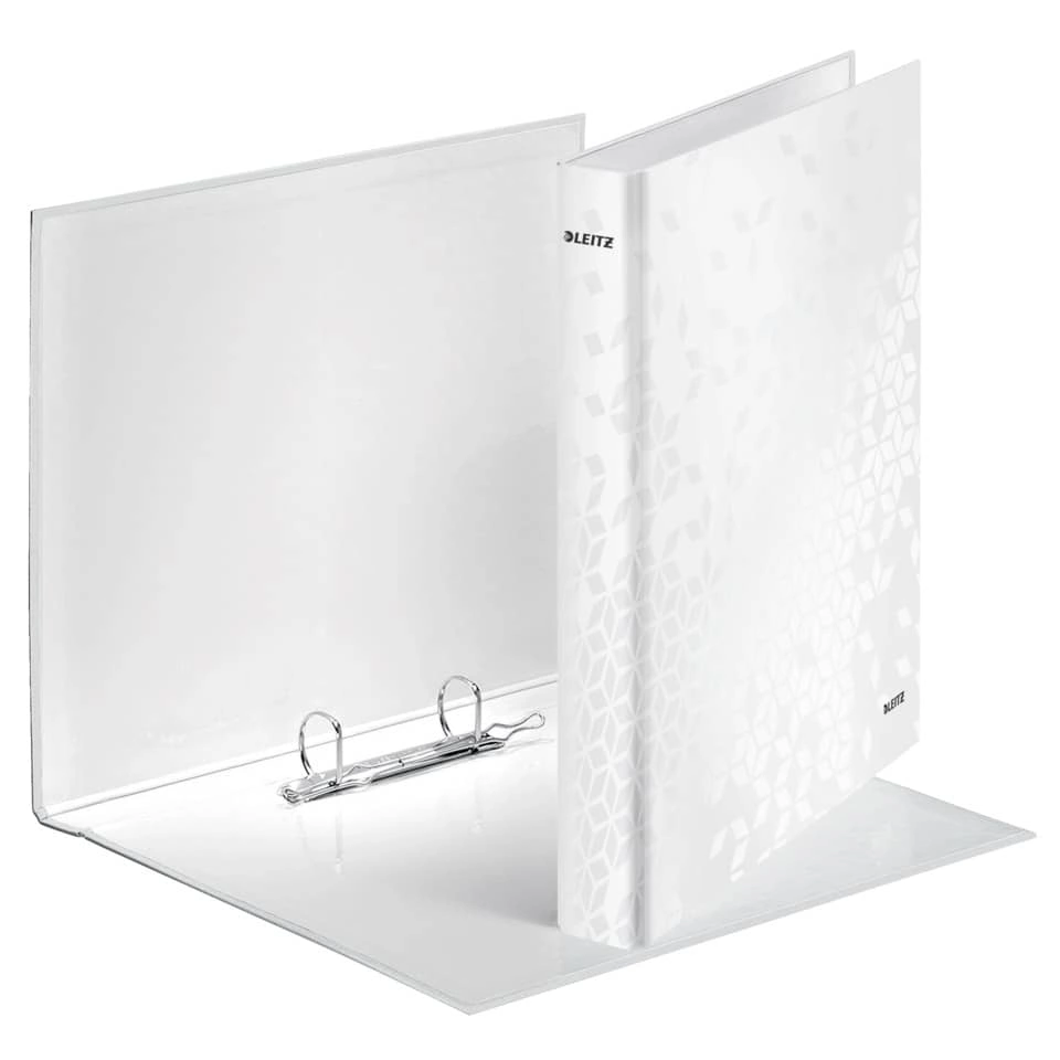 Leitz Ringbuch WOW, A4 maxi, PP, 2 Ringe Ø25 mm, perlweiß