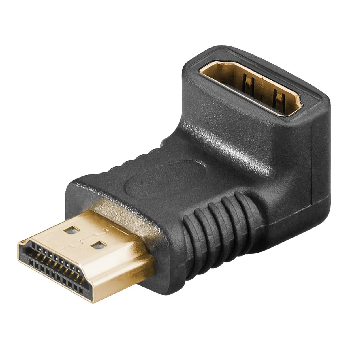Goobay HDMI™ Winkeladapter, vergoldet