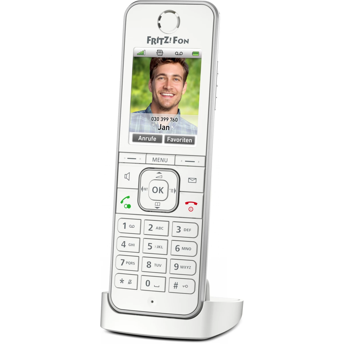 AVM FRITZ!Fon C6 DECT-Telefon Anrufer-Identifikation Weiß