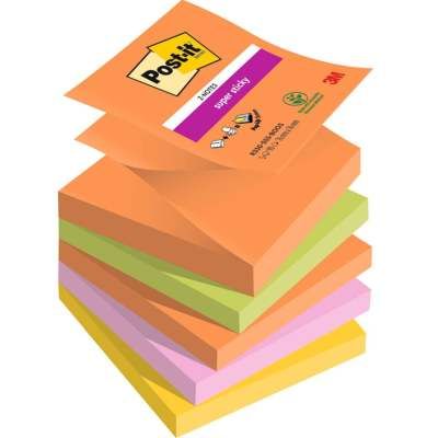 Haftnotizblock Z-Notes Boost - 76 x 76 mm, 5x 90 Blatt, sortiert