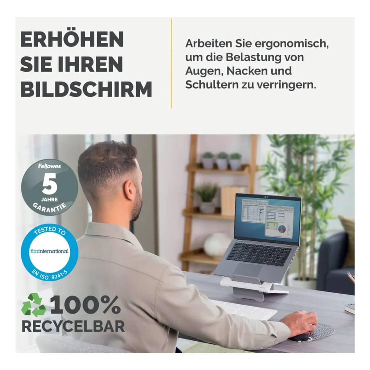 Fellowes® Breyta™ Notebookständer - weiß Fellowes® Breyta™ Notebookständer - weiß