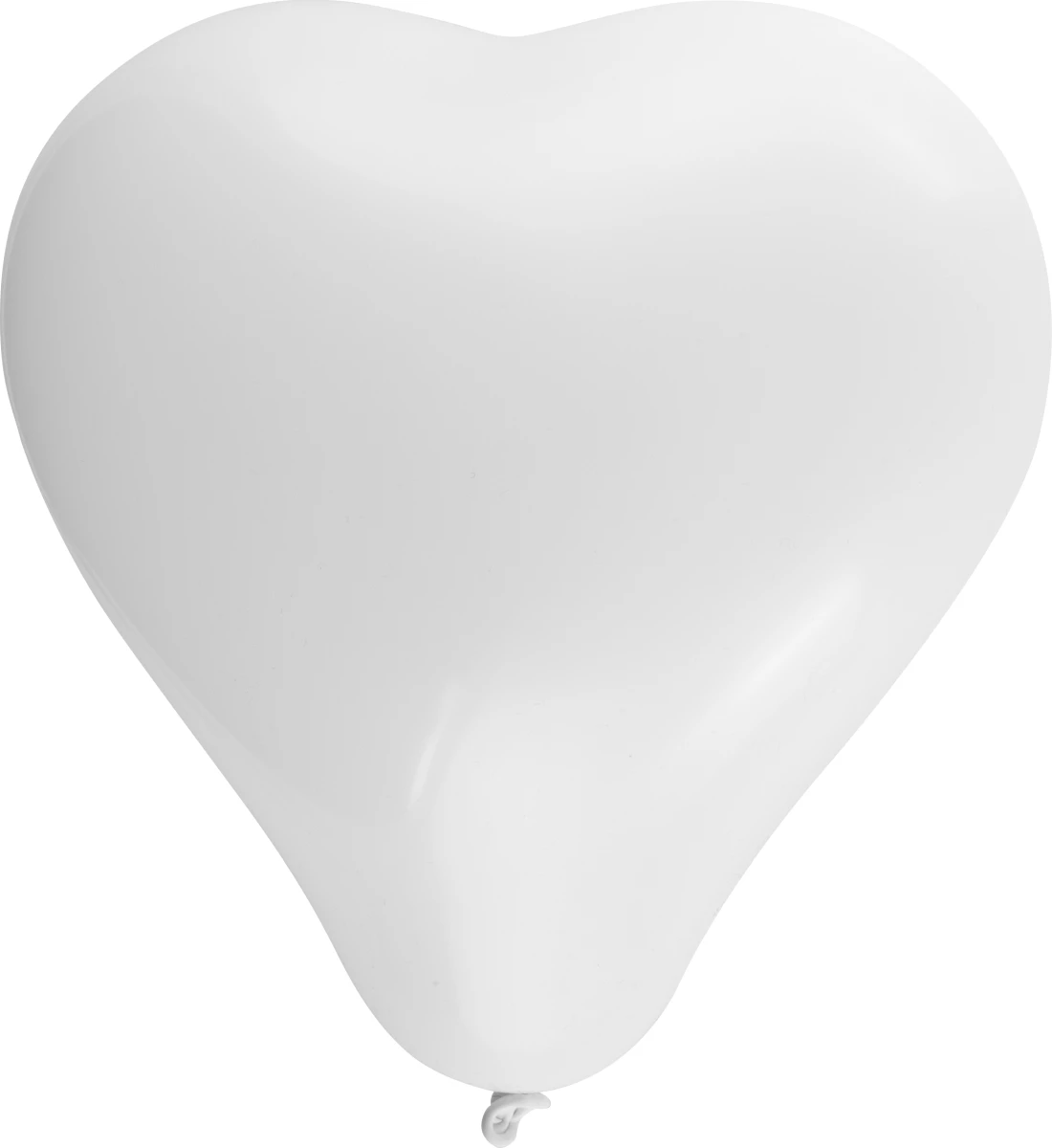 Luftballons weiße Herzen, 6er Beutel
