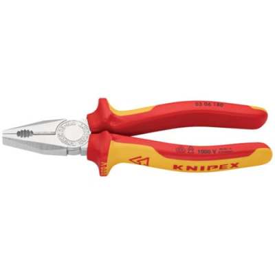 KNIPEX Kombizange - 18 cm, rot/gelb